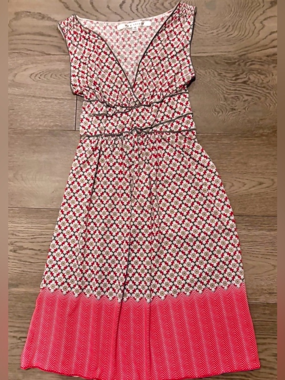 Max Studio Dress Red and Grey XS